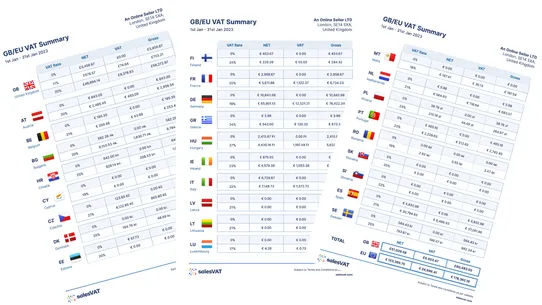 IOSS OSS UK VAT Calculator screenshot