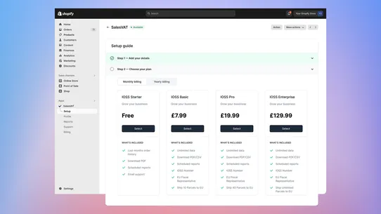 SalesVAT ‑ OSS/IOSS Solution screenshot