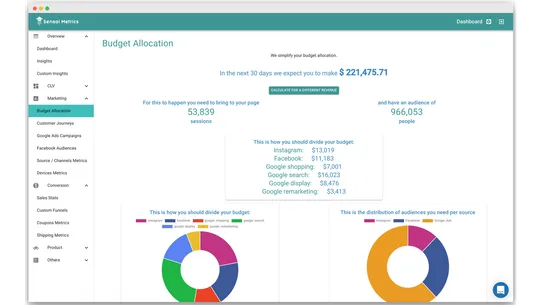 Sensai Metrics screenshot