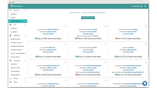 Sensai Metrics screenshot