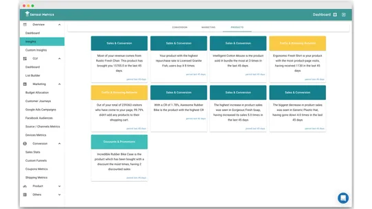 Sensai Metrics screenshot