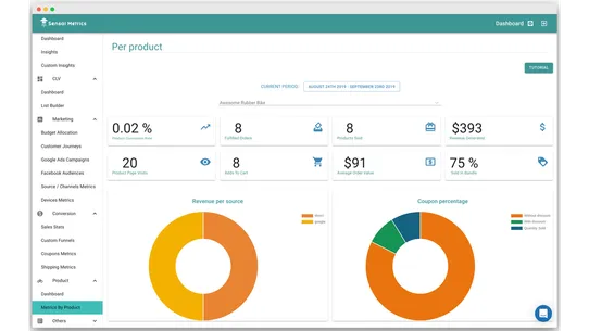 Sensai Metrics screenshot