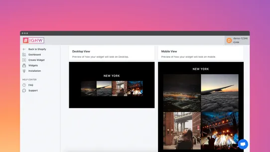 IGHW ‑ Instagram Feed screenshot