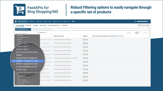 FeedAPIs For Bing Shopping /MS screenshot