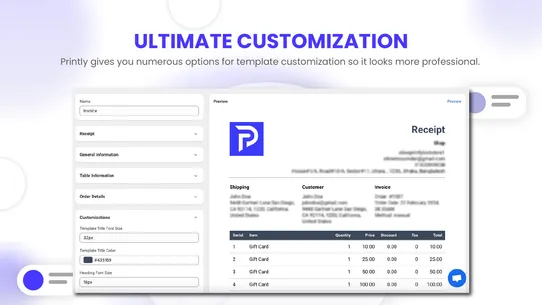 Printly ‑ Invoice Print screenshot