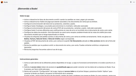 Bsale (Chile) screenshot