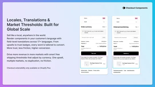 Checkout Components | Upsell screenshot