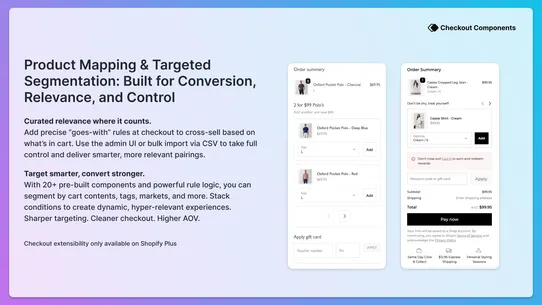 Checkout Components | Upsell screenshot