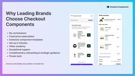 Checkout Components | Upsell screenshot