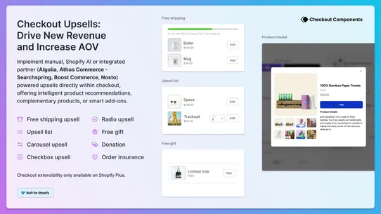 Checkout Components | Upsell screenshot