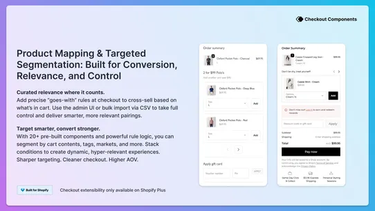 Checkout Components | Upsell screenshot
