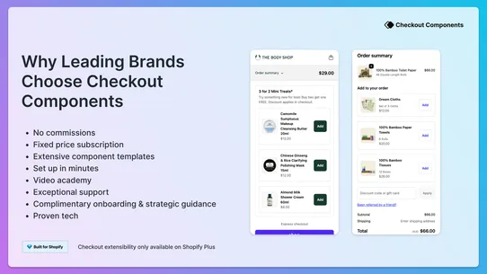 Checkout Components | Upsell screenshot