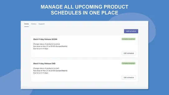 Smoothie Product Scheduler screenshot