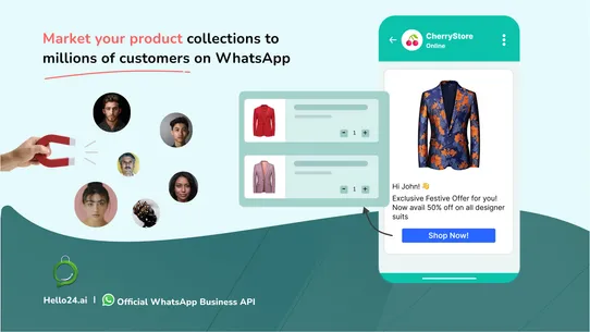 Hello24: WhatsApp Shop+Chatbot screenshot