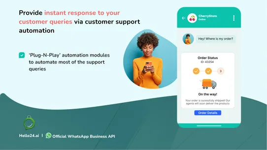 Hello24: WhatsApp Shop+Chatbot screenshot