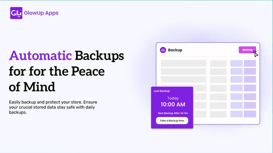 Backup App | GlowUp Apps screenshot