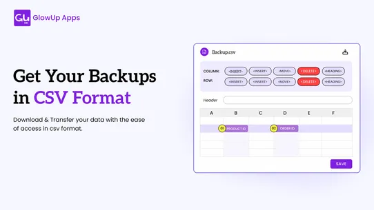 Backup App | GlowUp Apps screenshot