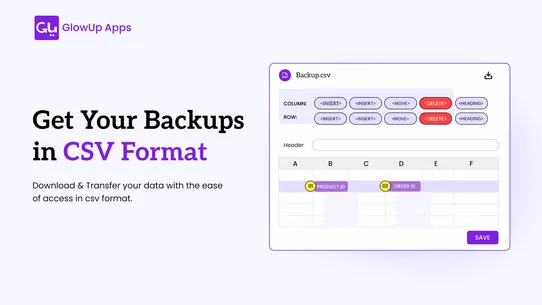 Backup App | GlowUp Apps screenshot