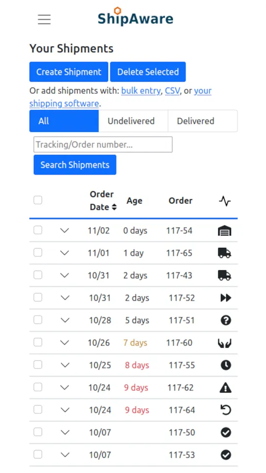 ShipAware screenshot