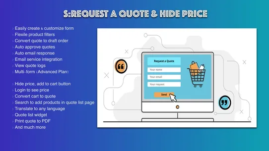 S:Request a Quote &amp; Hide Price screenshot