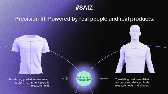 SAIZ ‑ Size &amp; Fit Recommender screenshot