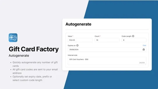 Gift Card Factory screenshot