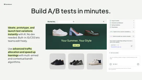 Kameleoon A/B Testing screenshot