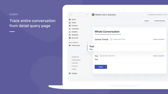 Webkul Ask A Question screenshot