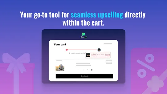 TZ Slide Cart Upsell, Gift Bar screenshot