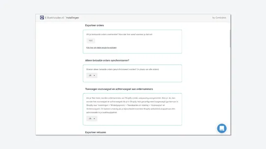 Combidesk Twinfield Accounting screenshot