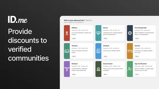 ID.me Community Verification screenshot