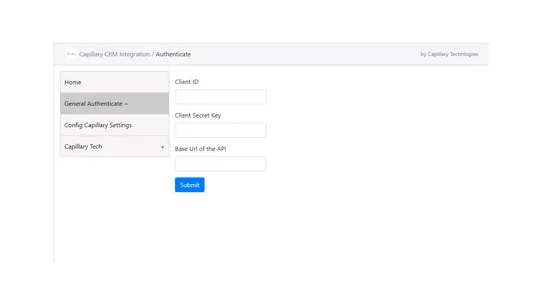 Capillary CRM Integration screenshot