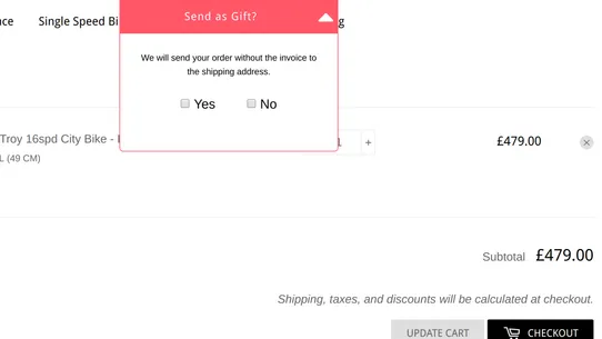 Gift Wrap ‑ Upsell Gift Wrap screenshot