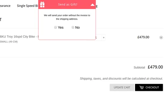 Gift Wrap ‑ Upsell Gift Wrap screenshot