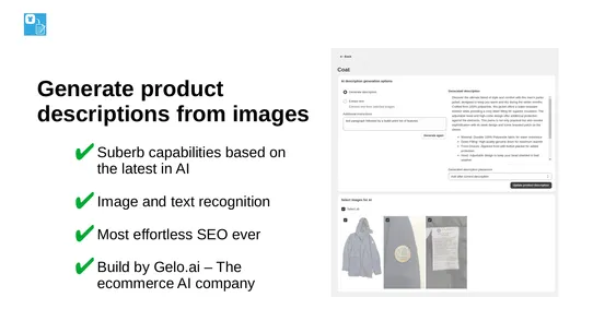 Gelo.ai Pics to Description screenshot