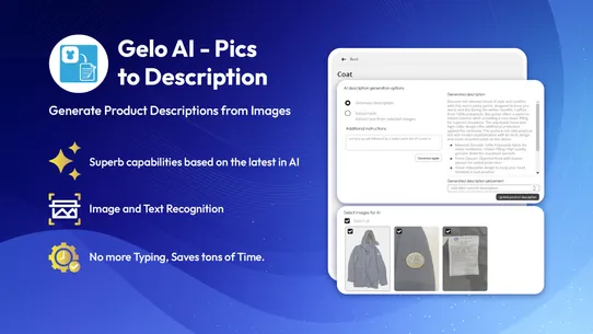 Gelo.ai Pics to Description screenshot