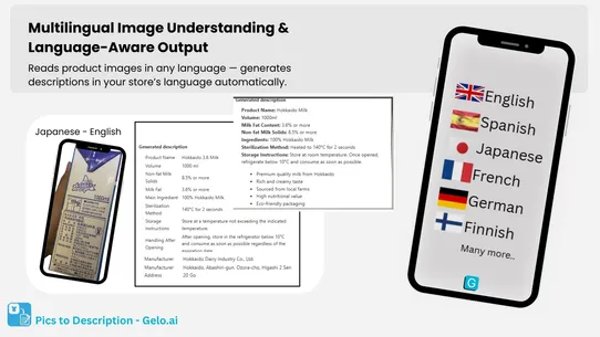 Pics to Descriptions ‑ Gelo.ai screenshot