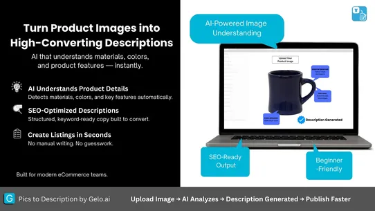 Pics to Descriptions ‑ Gelo.ai screenshot