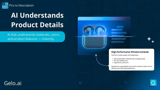 Pics to Descriptions ‑ Gelo.ai screenshot