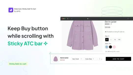 Slide Cart, Sticky Add To Cart screenshot