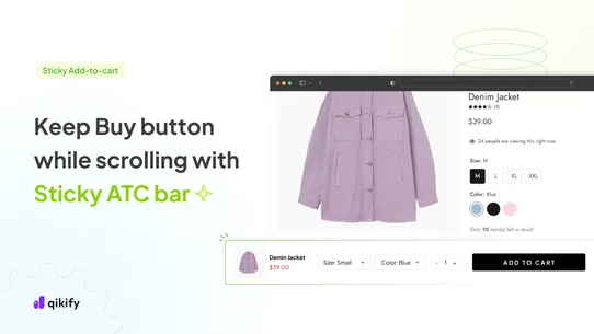 Qikify Slide Cart Drawer screenshot