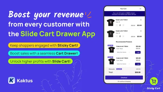 Sticky Cart: Slide Cart Drawer screenshot