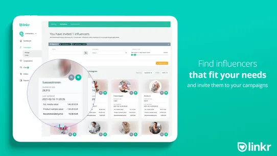 linkr ‑ Influencer Marketing screenshot
