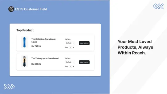 ESTS Customer Field screenshot