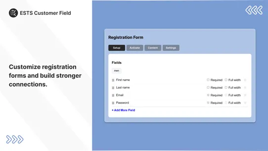 ESTS Customer Field screenshot