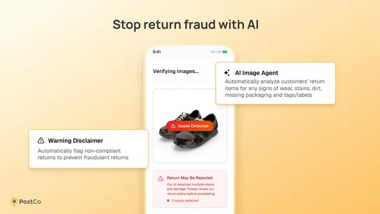 PostCo Returns &amp; Exchanges screenshot