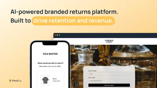 PostCo Returns &amp; Exchanges screenshot