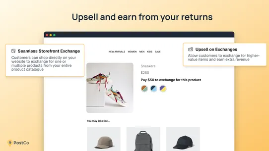 PostCo Returns &amp; Exchanges screenshot