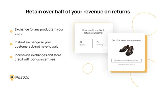 PostCo: Returns &amp; Exchanges screenshot