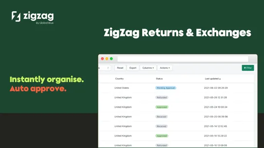 ZigZag Returns &amp; Exchanges screenshot